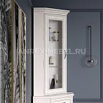 Шкаф с витриной Тиффани 1VU вудлайн кремовый