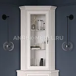 Шкаф с витриной Тиффани 1VU вудлайн кремовый