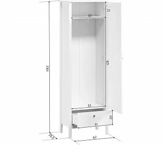Шкаф Ева (Хельга) SZF1W1S/60 белый
