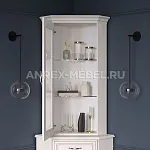 Шкаф с витриной Тиффани 1VU вудлайн кремовый