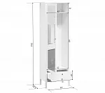 Витринный образец - Шкаф Хельга SZF1W1S/60 белый