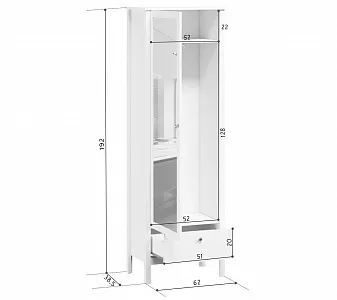 Шкаф Ева (Хельга) SZF1W1S/60 белый