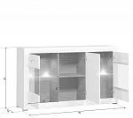 Тумба Мальта REG2W1D с подсветкой