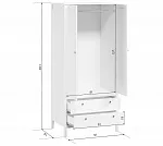 Шкаф Ева (Хельга) SZF2D2S/90 белый
