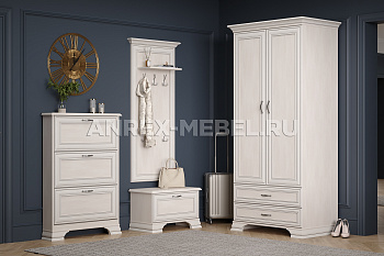 Обувница Тиффани 1D вудлайн кремовый