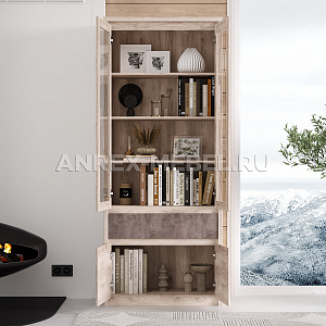 Шкаф с витриной Джаз 2V2D1S