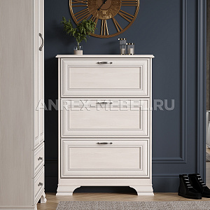 Обувница Тиффани 3D вудлайн кремовый