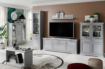 Полка навесная Валенсия серый