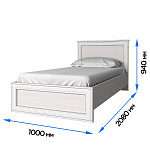 Кровать Тиффани 90 вудлайн кремовый