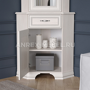 Тумба Тиффани 1D1SU угловая вудлайн кремовый