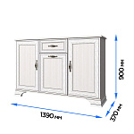 Тумба Тиффани 3D1S вудлайн кремовый