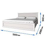 Кровать Тиффани 140 с подъемным механизмом вудлайн кремовый