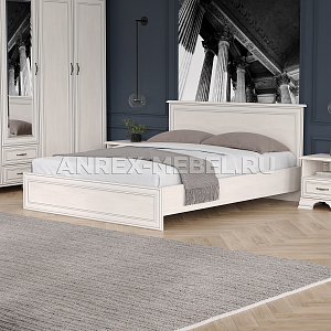 Кровать Тиффани 160 с подъемным механизмом вудлайн кремовый