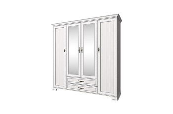 Шкаф 4-створчатый Тиффани 4D2S вудлайн кремовый