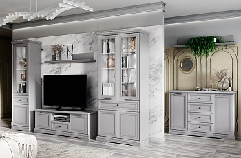 Тумба Валенсия 2D4S серый