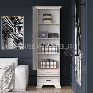 Шкаф 1-створчатый Тиффани 1D2S вудлайн кремовый