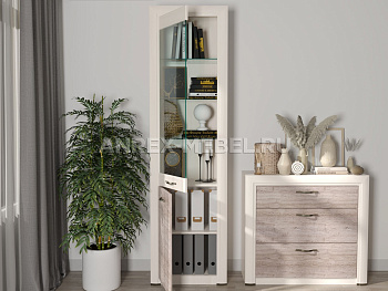 Шкаф с витриной Оливия 1V1D