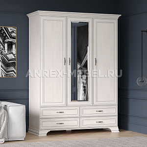 Шкаф 3-створчатый Тиффани 3D4S вудлайн кремовый