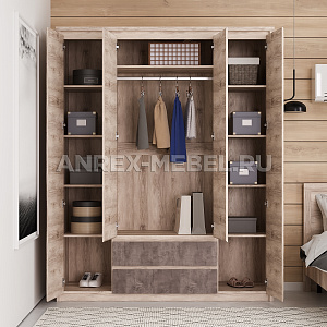 Шкаф 4-створчатый Джаз 4DG2S Z