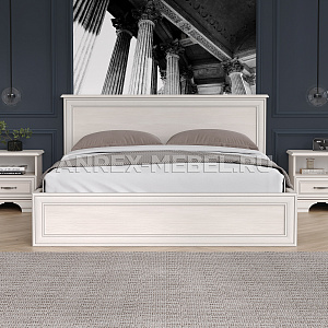 Кровать Тиффани 160 с подъемным механизмом вудлайн кремовый