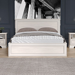 Кровать Тиффани 140 с подъемным механизмом вудлайн кремовый