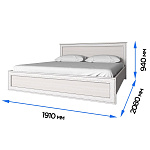 Кровать Тиффани 180 с подъемным механизмом вудлайн кремовый