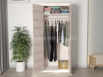 Шкаф 2-створчатый Оливия 2DG (без комплекта полок)