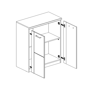 Тумба Дорсет 2D