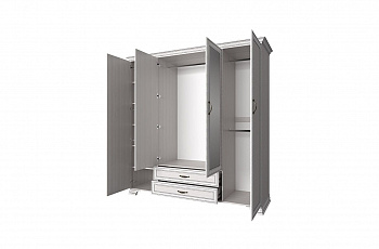 Шкаф 4-створчатый Тиффани 4D2S вудлайн кремовый