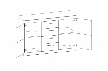 Тумба Оскар 2D4S